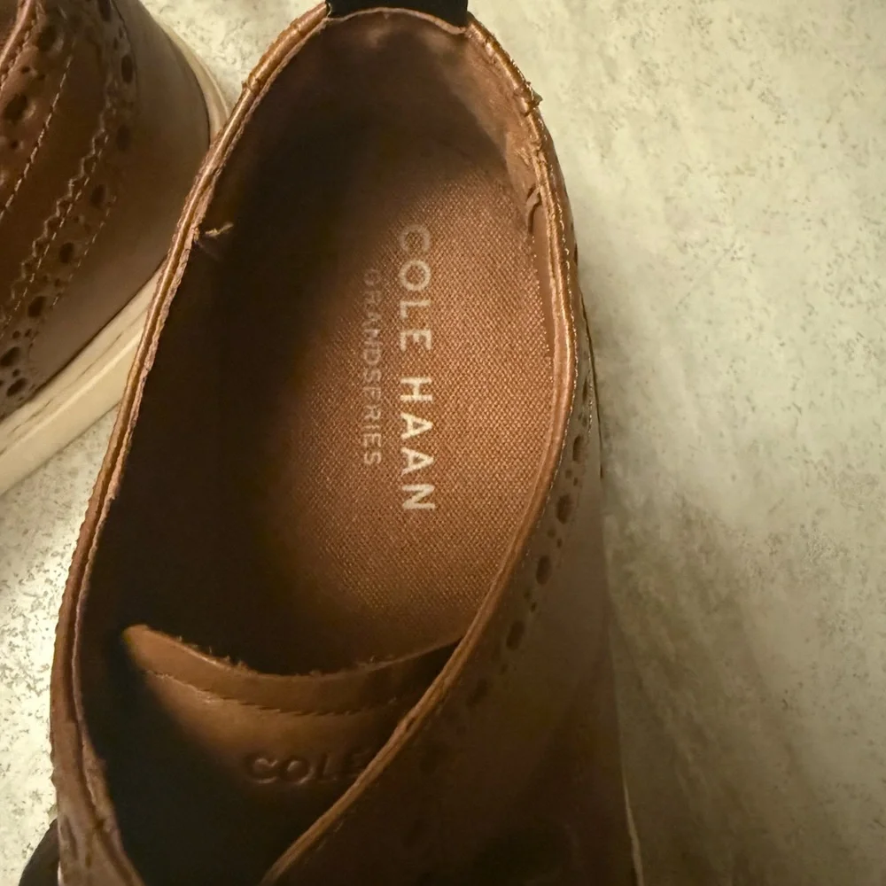 Cole Haan Men's Tan Leather Oxfords